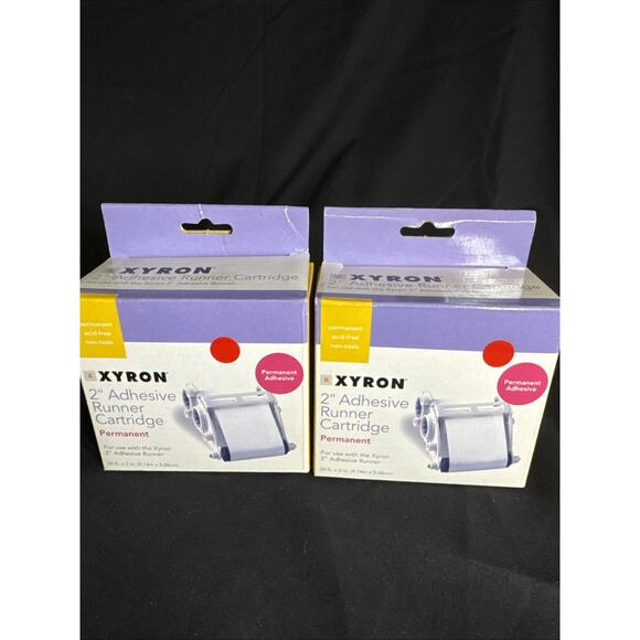 Lot Of 2 Xyron Replacement 2” Adhesive Runner Cartridge Scrapbook Photos - Picture 1 of 3